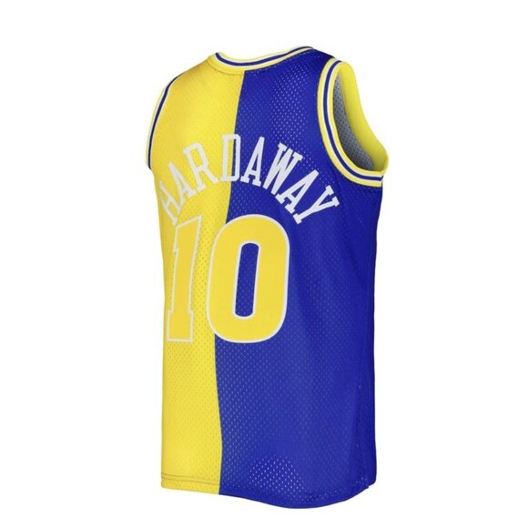 Men's Mitchell & Ness Tim Hardaway Royal/Gold Golden State Warriors Hardwood 2XL - Picture 5 of 5